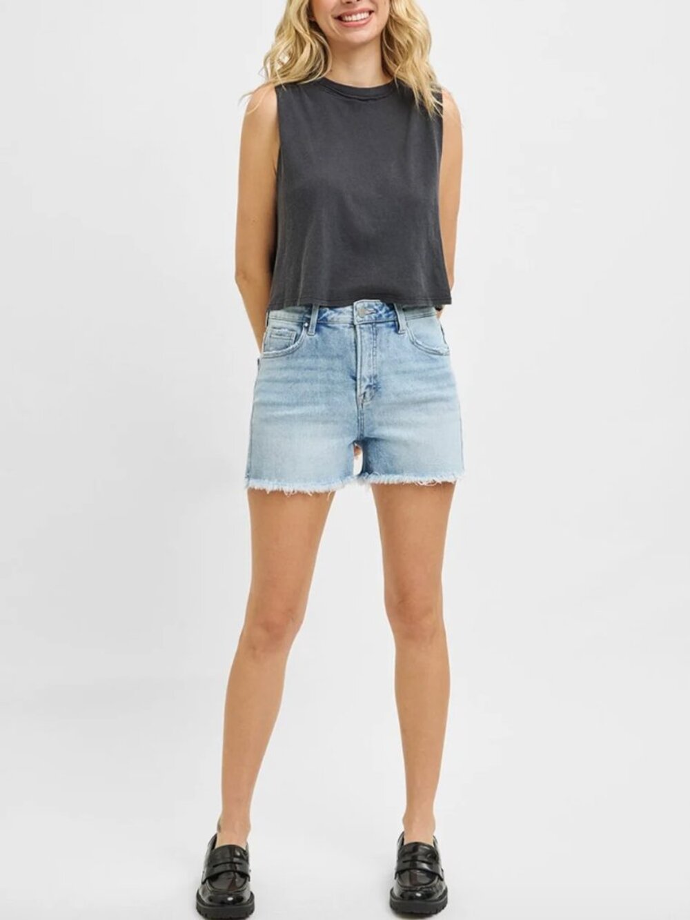 Risen Jean Short with Tummy Control